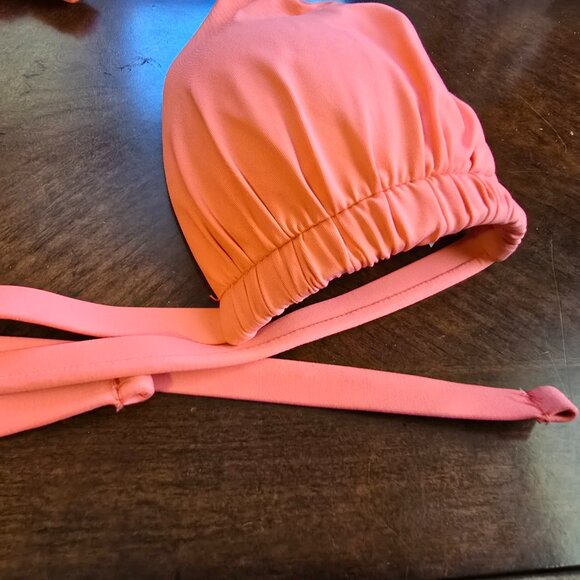 Lauren Ralph Lauren Women Bright Sz 4 Orange Bikini Triangle Swim Ladies Junior - Picture 4 of 16